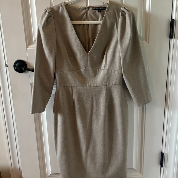 Antonio Melani Women's Dhara Stretch Crepe V-Neck 3/4 Sleeve Dress Size 4 Sheath - Picture 3 of 8